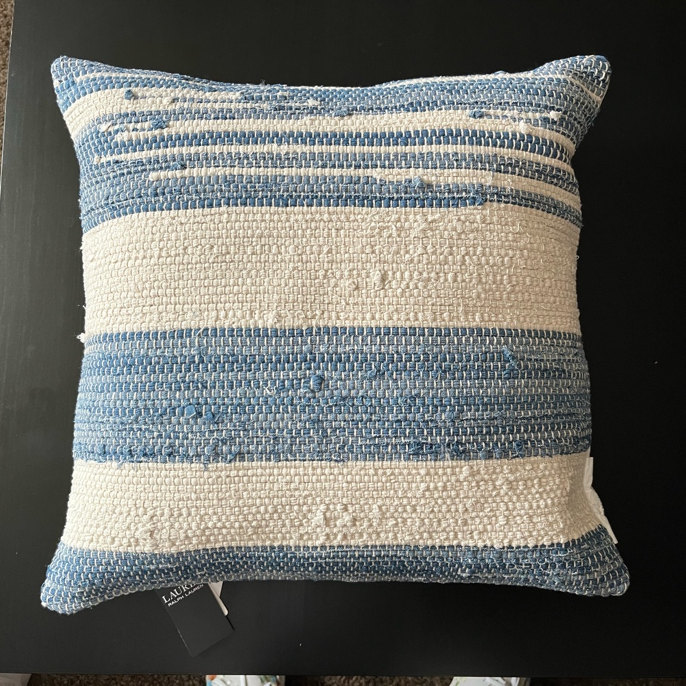 Lauren by Ralph Lauren 18x18 Gavin Rag Rug Throw Pillow
